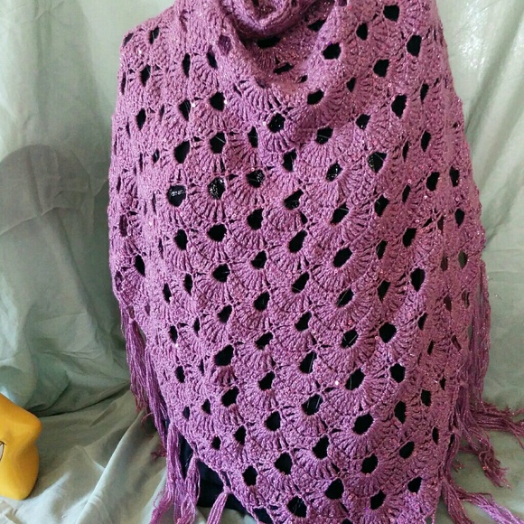 🧿 clearance sale 🧿 Metalic purple  Spring shawl - Picture 5 of 6